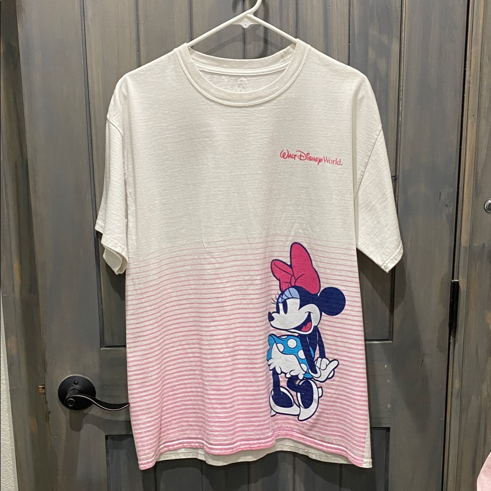 Disney Minnie Mouse White and Pink Tee